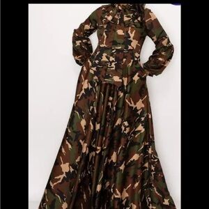 Camouflage Patterned Dress